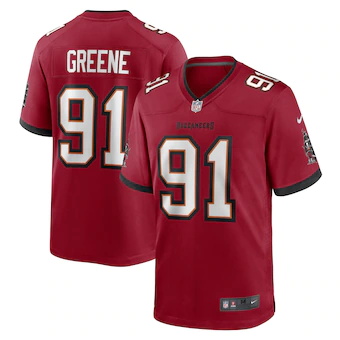 mens nike mike greene red tampa bay buccaneers game player 